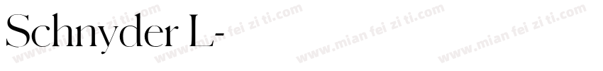 Schnyder L字体转换